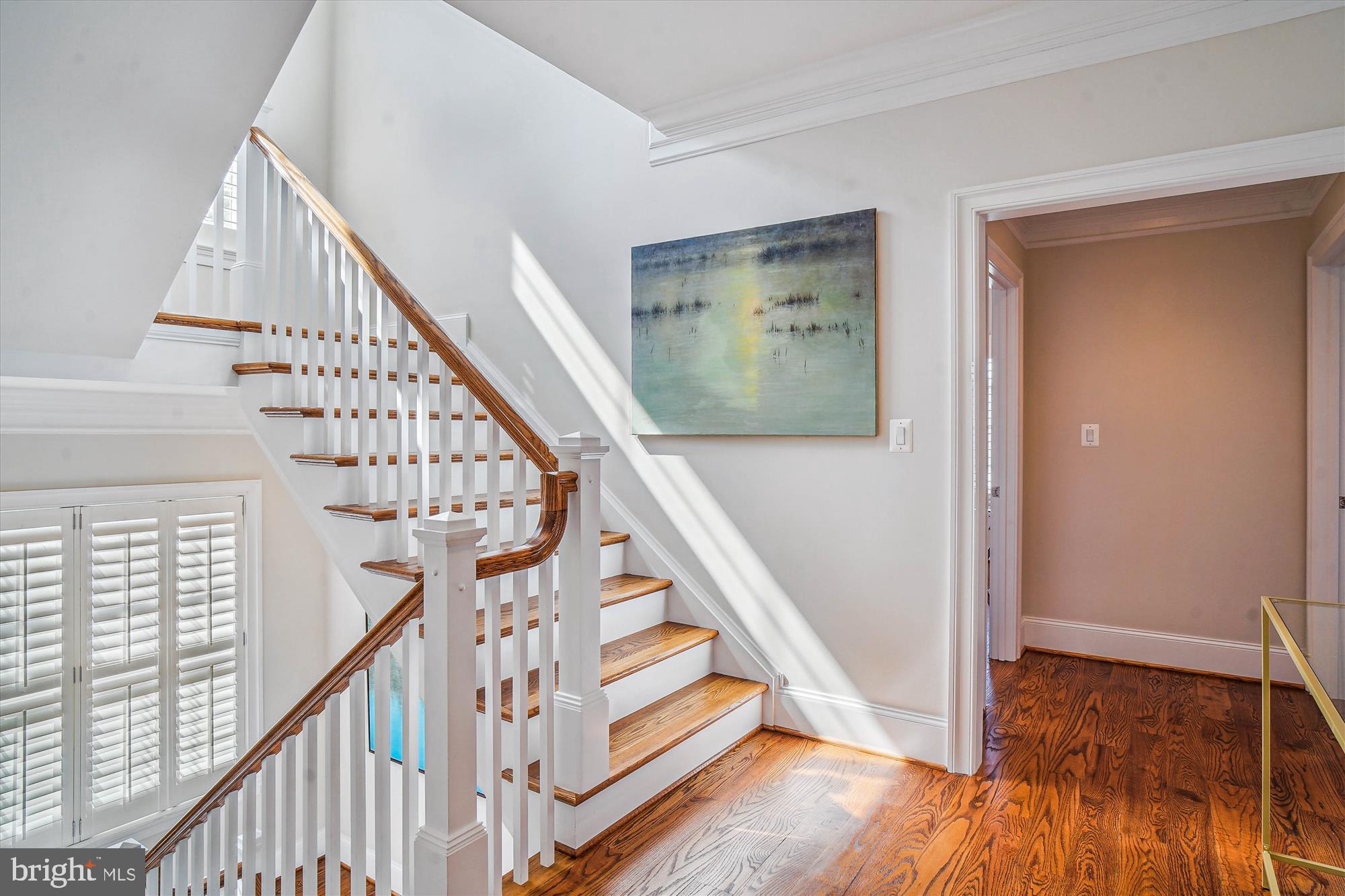 6603 Pyle Road Bethesda, MD 20817 - Photo 65 of 91 a view of entryway with wooden floor and stairs