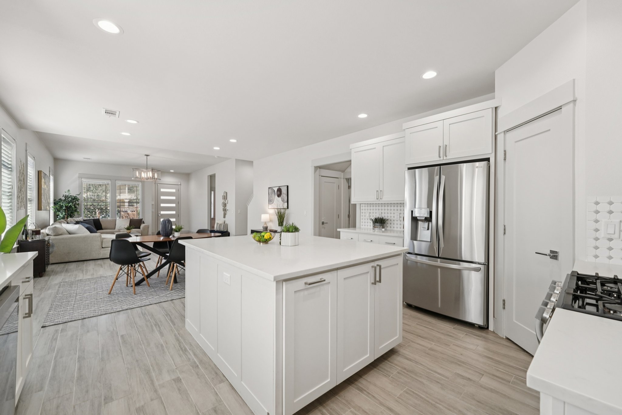 3711 Cedar Street Austin, TX 78705 - Photo 31 of 40 a kitchen with a sink appliances and wooden floor