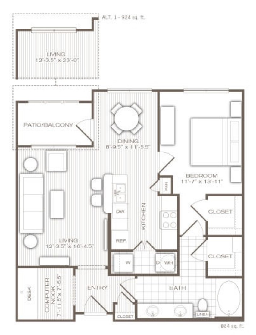 306 McGowen Street, Unit 3206 Houston, TX 77006 - Photo 5 of 19 924 Sqft