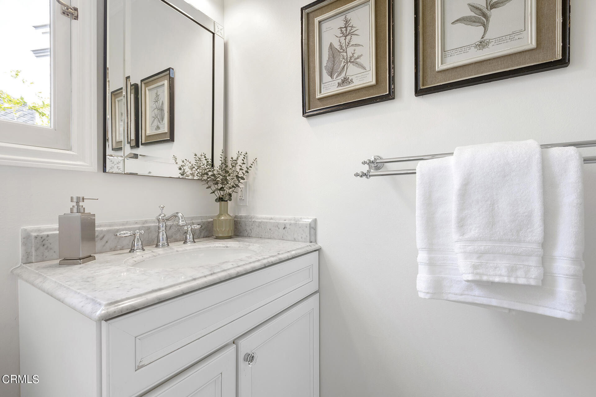 509 Prospect Boulevard Pasadena, CA 91103 - Photo 46 of 68 a bathroom with a granite countertop sink mirror and vanity