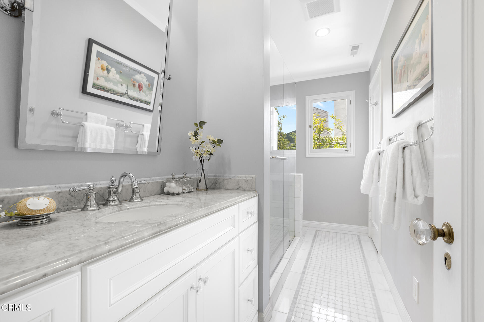 509 Prospect Boulevard Pasadena, CA 91103 - Photo 51 of 68 a bathroom with a granite countertop sink a toilet and a window