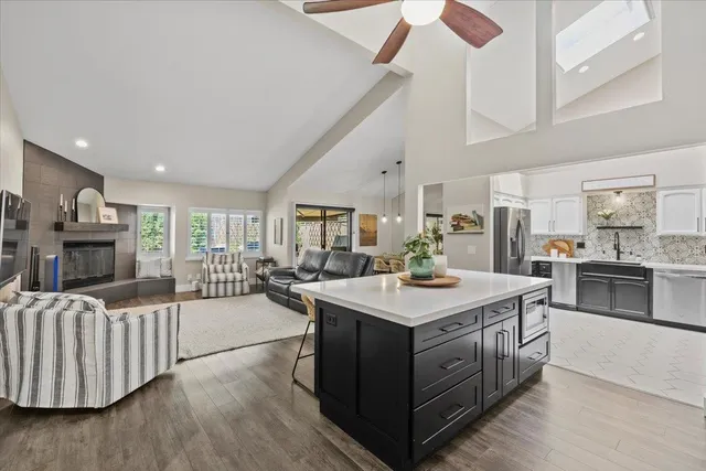 a kitchen with a stove a refrigerator and a stove