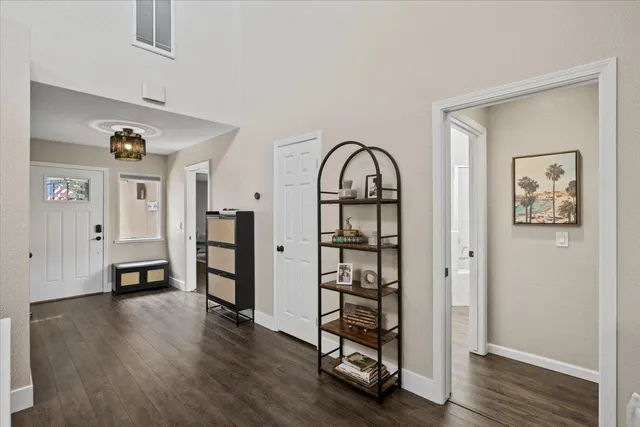 a view of livingroom with furniture and wooden floor