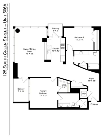 $565,000 | 125 South Green Street, Unit 506A, Chicago, IL 60607