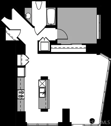 a picture of a bench in a window