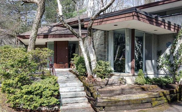 a front view of a house