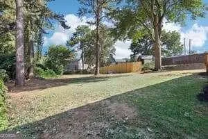 a view of backyard with green space