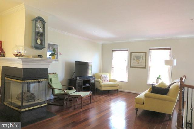 118 Ridgepoint Place Gaithersburg, MD 20878 - Photo 8 of 35 Spacious Living Room features 3 sided Fireplace