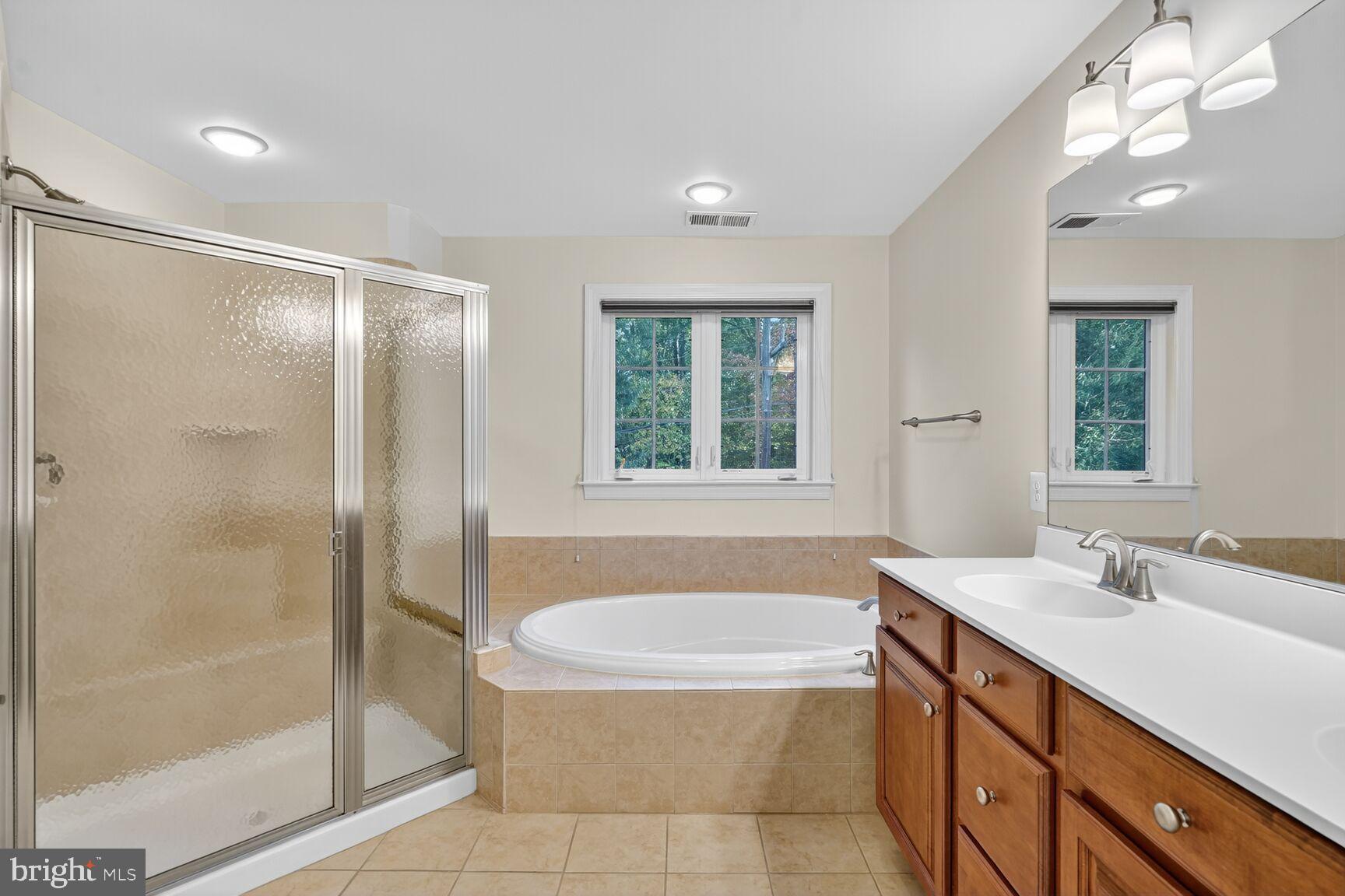 1755 Chiswick Court Silver Spring, MD 20904 - Photo 16 of 34 a bathroom with a tub sink shower and mirror