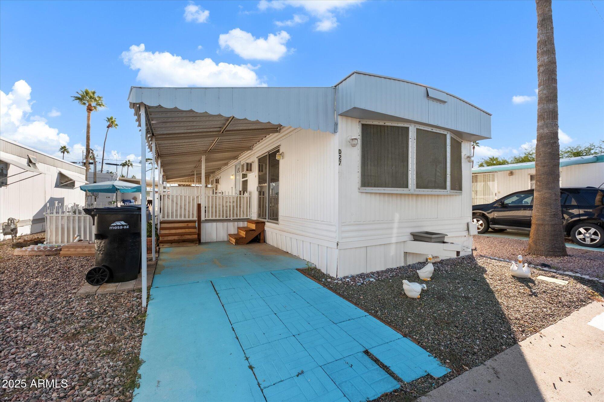 a view of a house with a patio