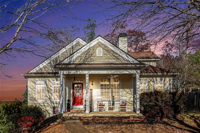 a front view of a house