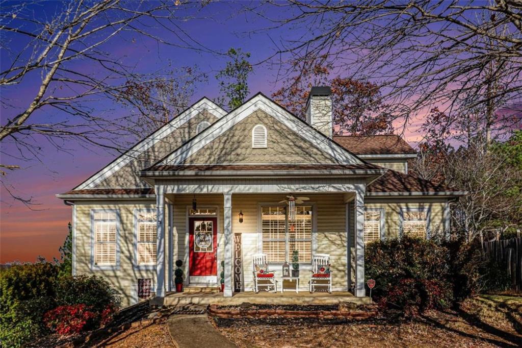 a front view of a house