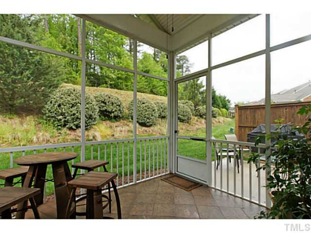 4604 Zaldivar Way Raleigh, NC 27612 - Photo 12 of 23 The private screened porch is a great place to entertain or just to relax. It looks over the back of the property with lots of privacy. Screened Porch