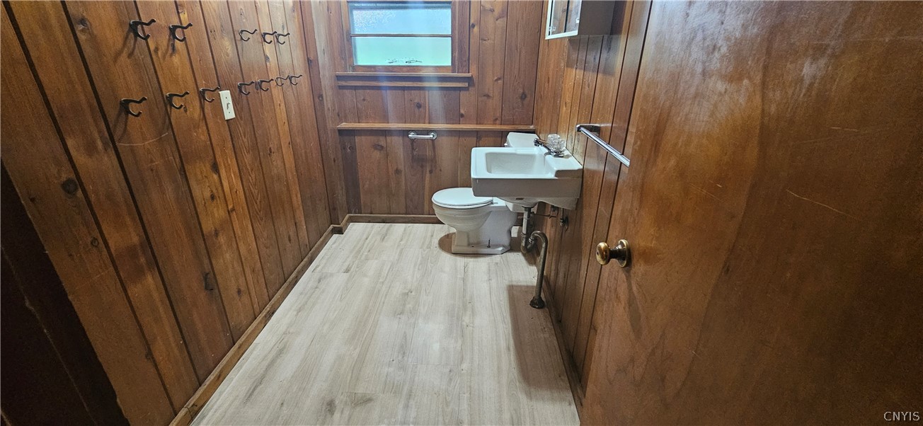 166 Terrace Way Camillus, NY 13031 - Photo 44 of 49 1/2 Bathroom with brand new flooring and ceiling