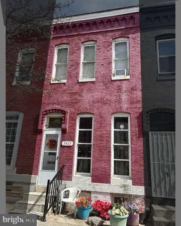 a front view of a building