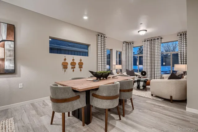 a view of a livingroom with furniture and window