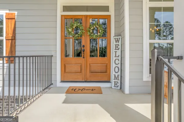 a door view with a outdoor space