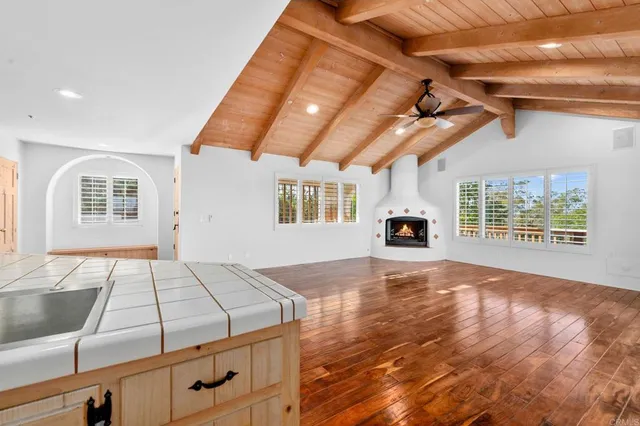 wooden floor in a kitchen