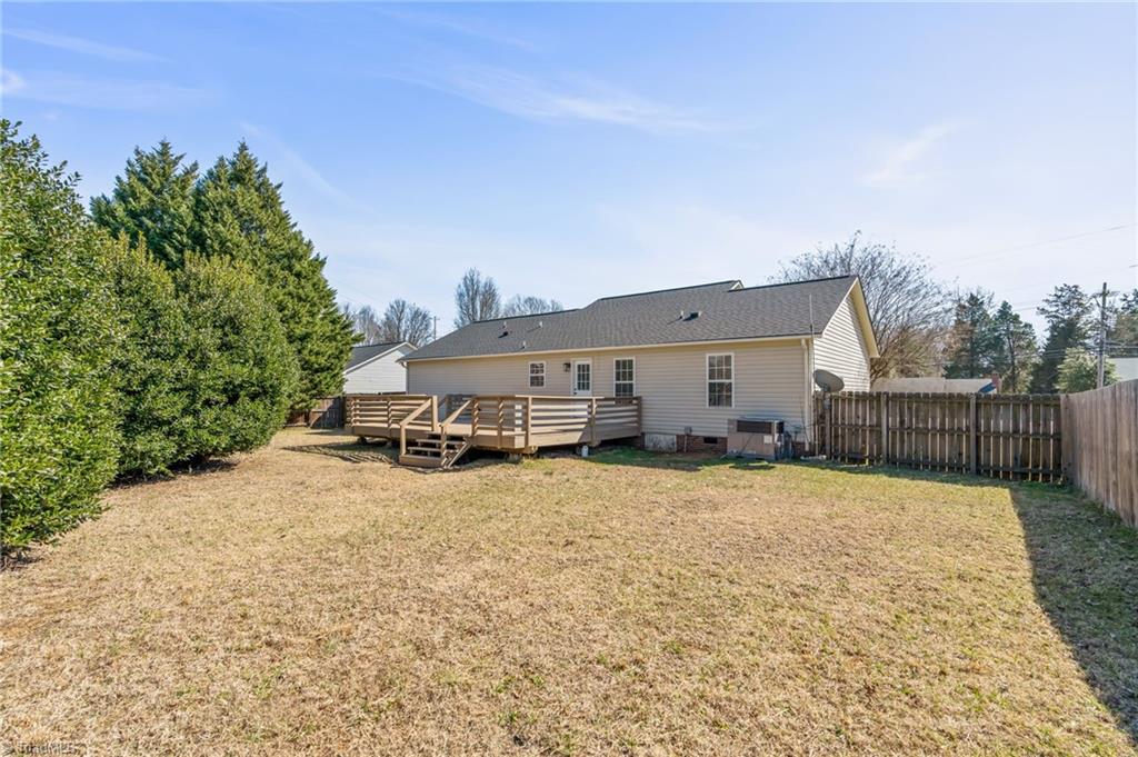 515 Old Mill Road High Point, NC 27265 - Photo 28 of 42 Exterior Back with Privacy trees