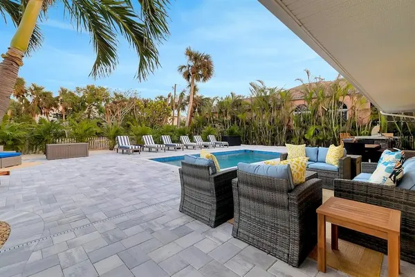 a view of outdoor space with seating