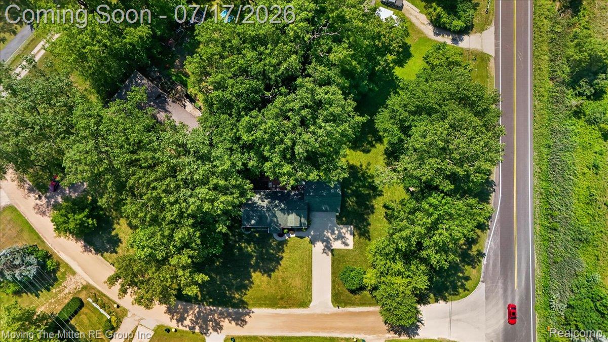40162 Alden Road Belleville, MI 48111 - Photo 64 of 67 Property surrounded by mature trees, featuring a paved driveway and a manicured lawn