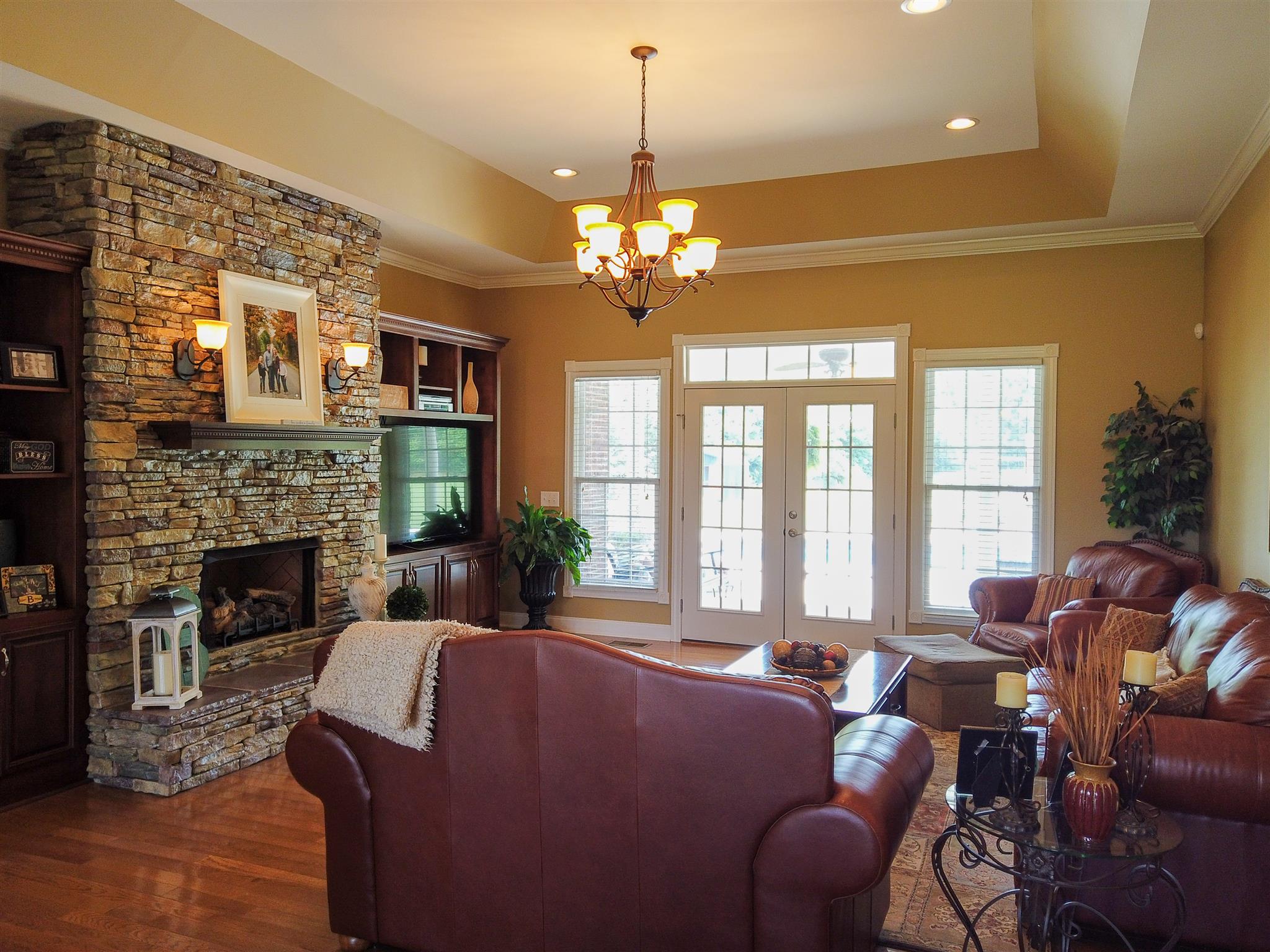 3539 Old Rome Pike Lebanon, TN 37087 - Photo 6 of 30 Living room with stacked stone fireplace