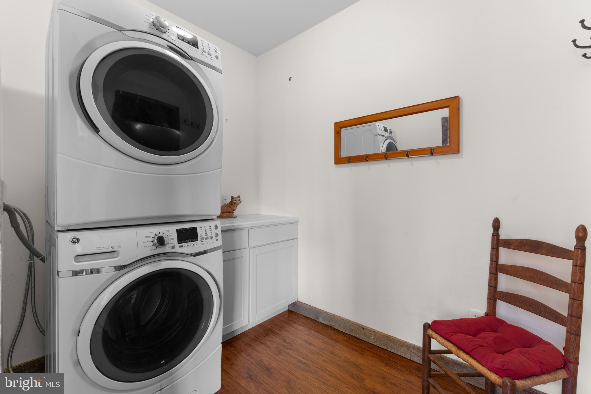 439 Rudasill Mill Road Woodville, VA 22749 - Photo 28 of 48 Laundry room w/ stacked front-load washer & dryer