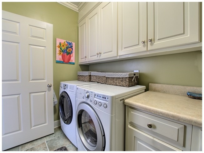 8000 Kukui Court Raleigh, NC 27613 - Photo 25 of 25 Conveniently located on the 1st floor, the laundry room boasts lots of cabinets for storage and a sink basin. This floor plan truly offers 1st floor living at it's finest. Laundry