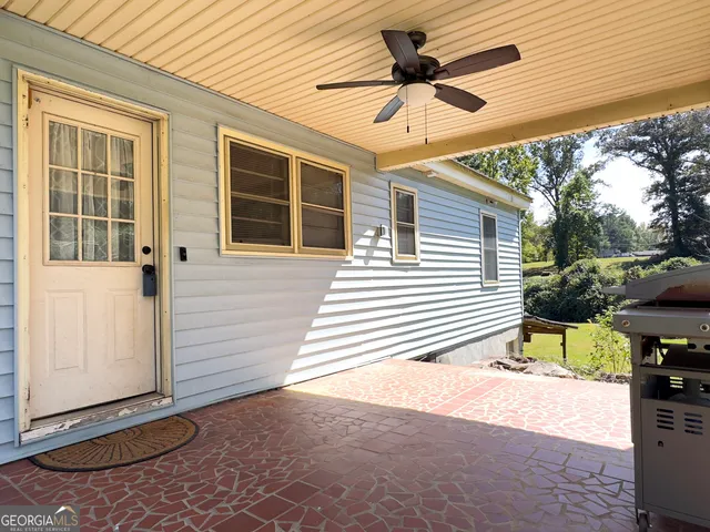 a view of a entryway door front of house