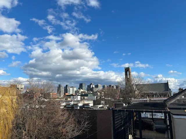 a front view of a building