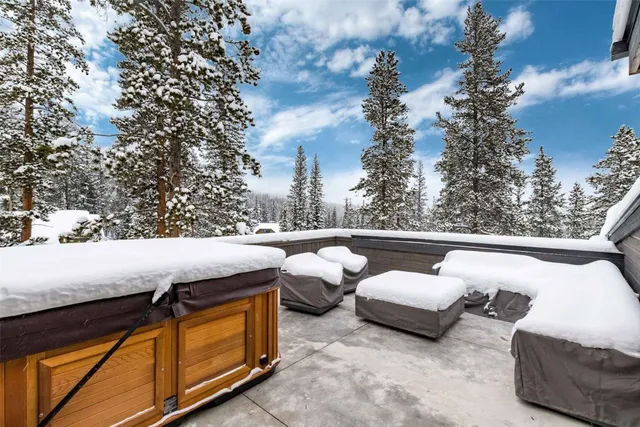 a view of outdoor space with seating area