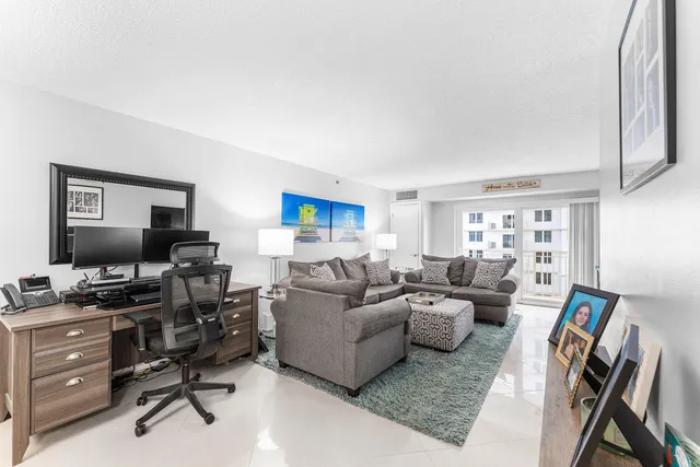 a living room with furniture and a couch