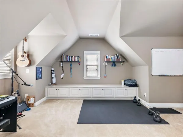 a view of a brick house with a window