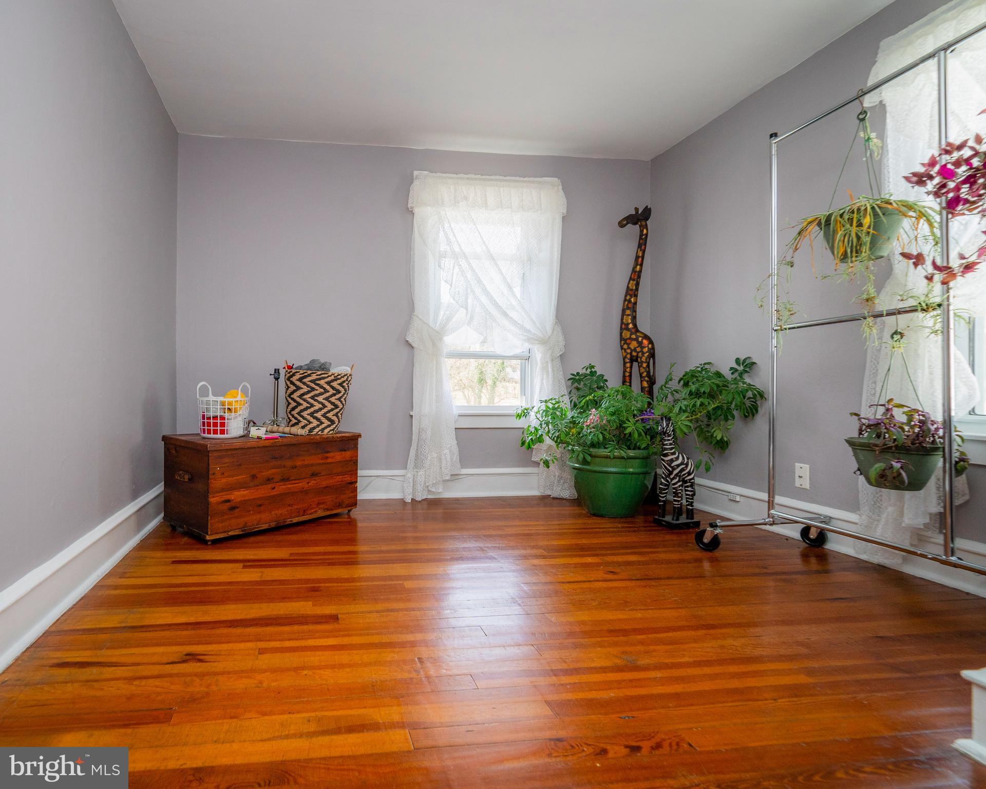7 Chestnut Parkway Wallingford, PA 19086 - Photo 33 of 50 a room with wooden floor and a potted plant