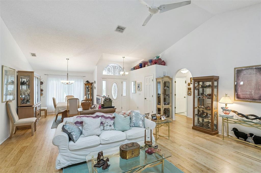 109 Hunter Point Court DeBary, FL 32713 - Photo 8 of 29 a living room with furniture kitchen view and a wooden floor