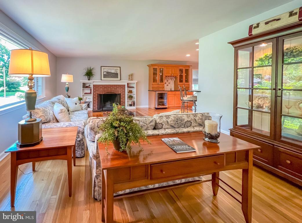 Living Room w. Brick Fireplace