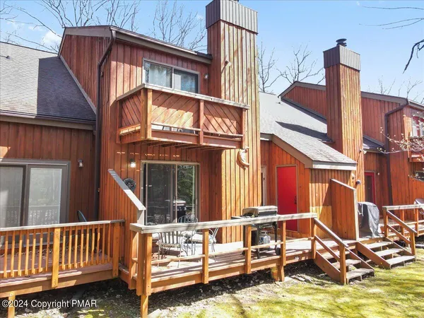 a view of a house with a wooden floor