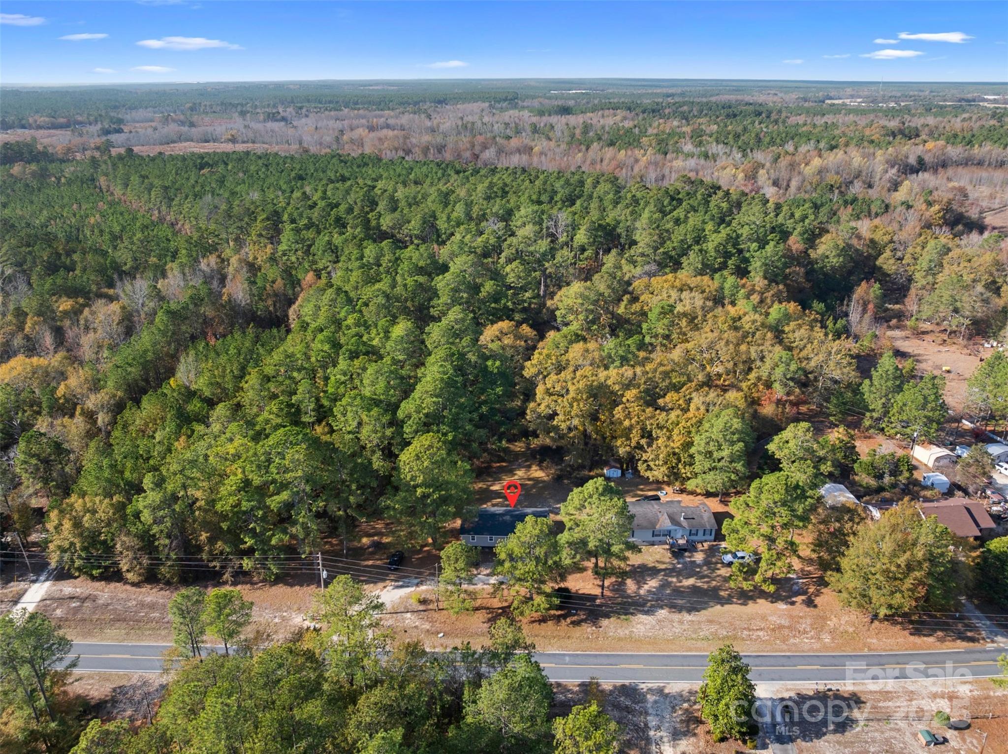 15861 Palmer Road Marston, NC 28363 - Photo 27 of 28 an aerial view of street and residential houses