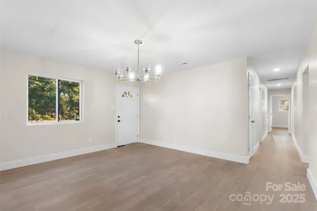 a view of a livingroom with a window