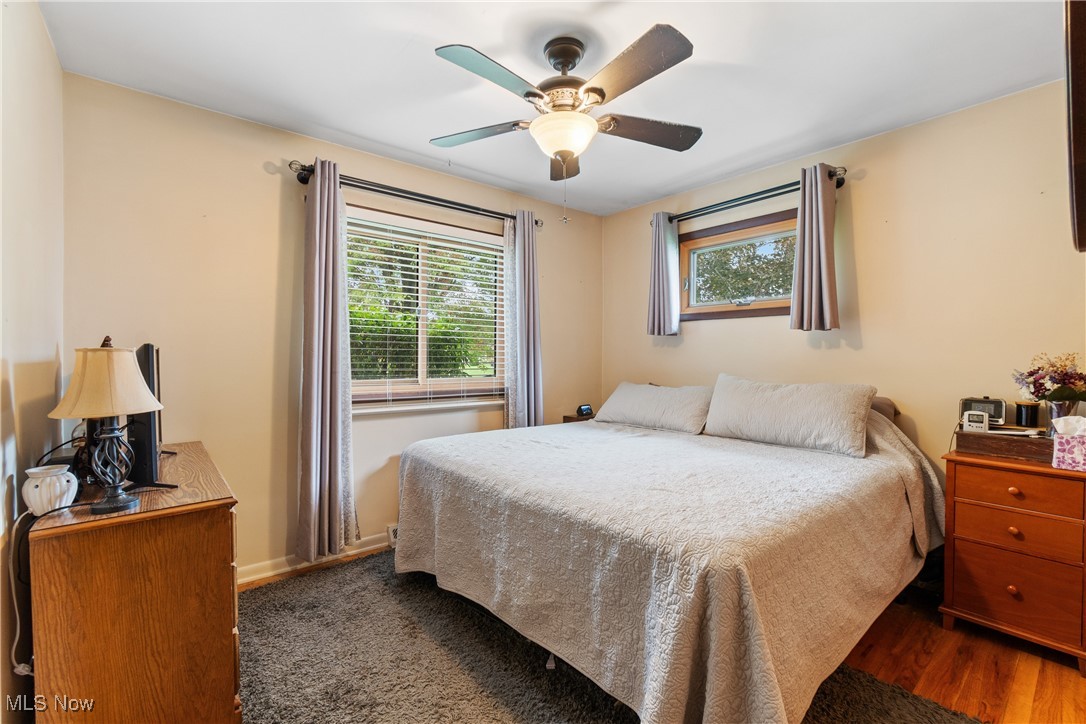 3341 Brenner Road Barberton, OH 44203 - Photo 13 of 30 Bedroom featuring ceiling fan and hardwood / wood-style floors