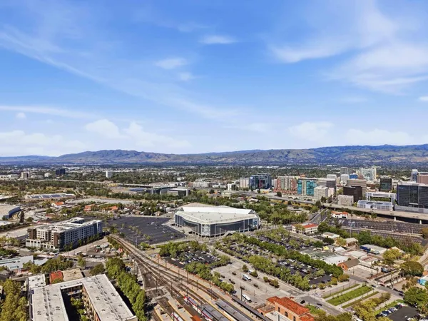 an aerial view of a city