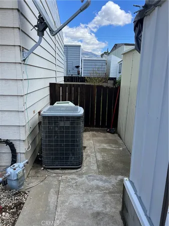 a view of outdoor space and wooden door