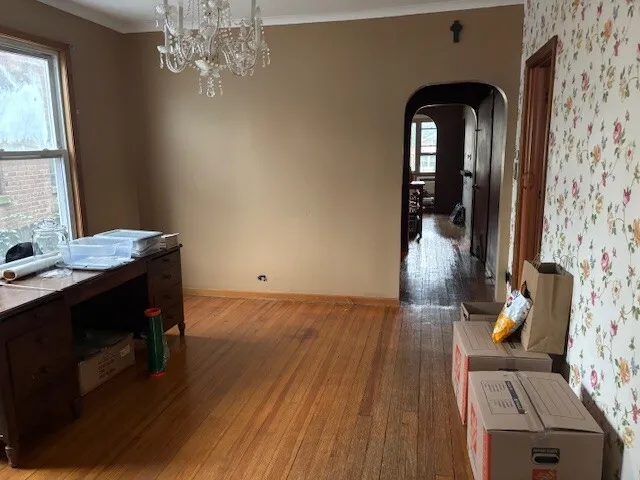 a view of livingroom with furniture and wooden floor