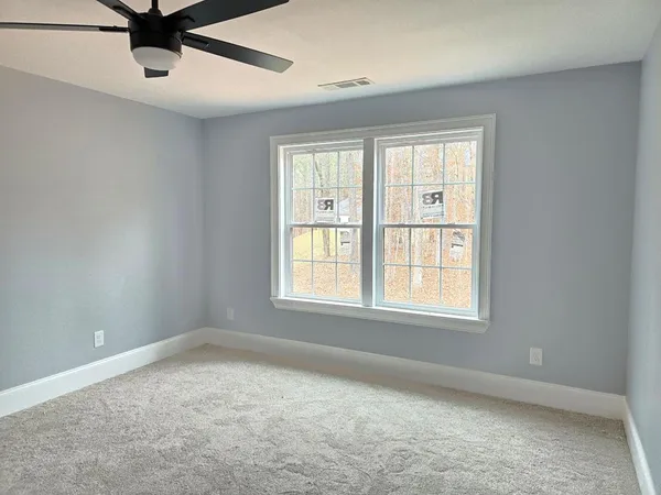 an empty room with a window