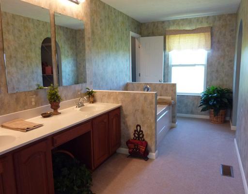 135 Walnut Drive McKees Rocks, PA 15136 - Photo 10 of 18 Master Bath/Spa. Large vanity with double bowl sinks, jet tub, separate shower plus his and her walk-in closets. WOW what more could you want in a master suite, now get ready to relax in a warm whirlpool bath..............