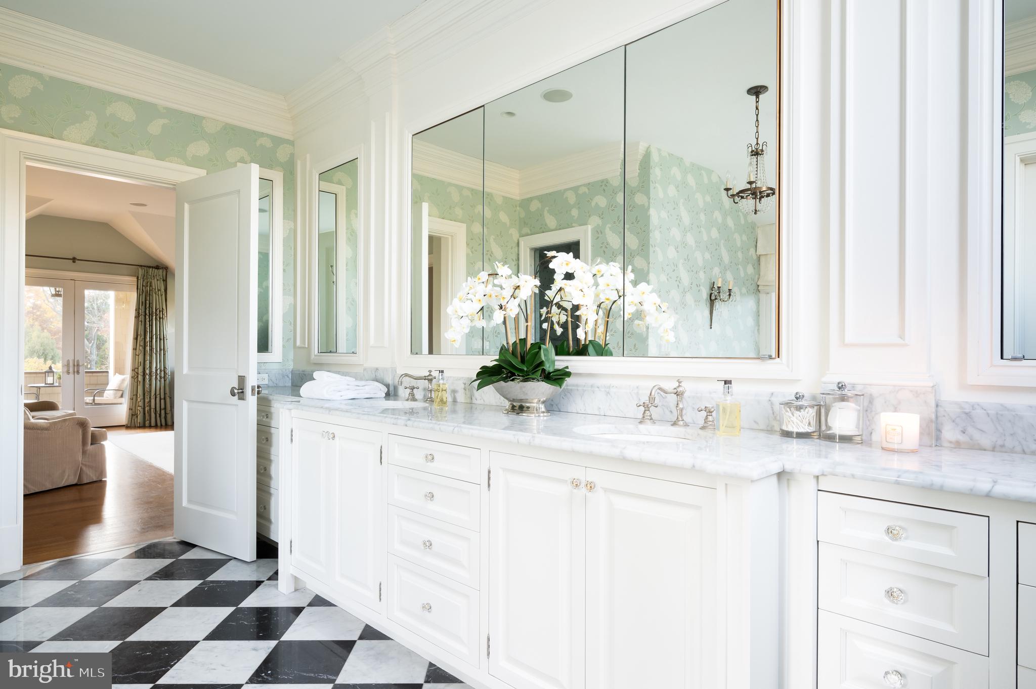 3031 Gates Road Northwest Washington, DC 20008 - Photo 30 of 50 a bathroom with a double vanity sink mirror and double