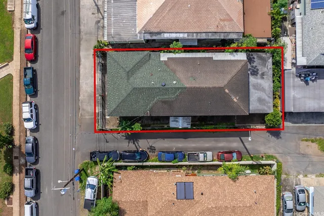 an aerial view of multiple house