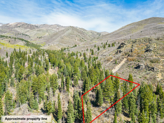20 Success Trail, Unit 20 Midway, UT 84049 - Photo 8 of 18 Aerial overview of property's location with a mountain backdrop and property parcel outlined