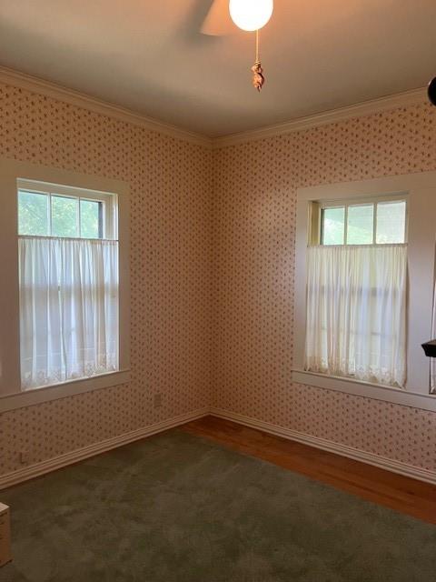 248 South Jacobs Street Albany, TX 76430 - Photo 10 of 17 Bedroom 2 with natural lighting, hardwood floors and crown molding