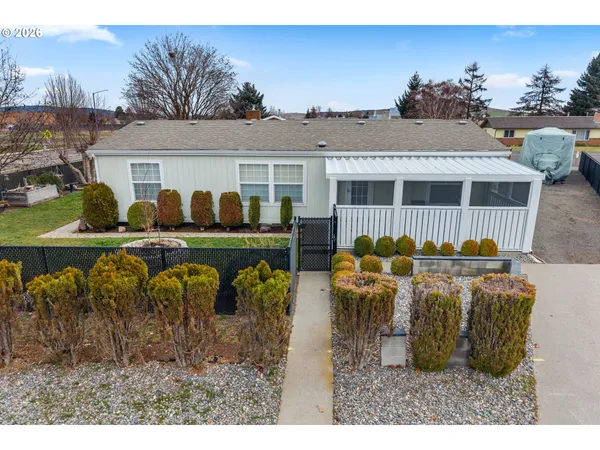 a view of a house with patio